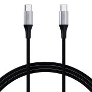 Allity AUC-01 USB-C na USB-C Kabal 1m 100W - Ojačano najlonsko pletenje i metalni konektori za prenos podataka i punjenje telefona