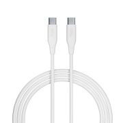 Allity AUC-02 USB-C na USB-C Kabal 1m 100W beli - Silikonski, otporan i ne mrsi se, sa metalnim konektorima,  za prenos podataka i punjenje uređaja