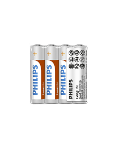Philips AAA Longlife 1/4 Extra Cink-hlorid Baterije koje nude pouzdano napajanje za va&scaron;e uređaje i pružaju dugotrajne performanse. 
