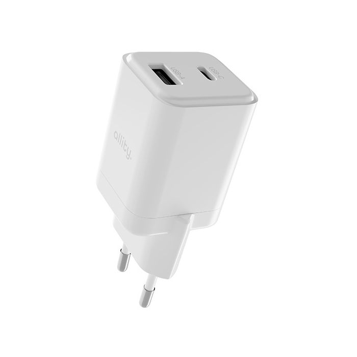 Allity ATC-01-30WAC GaN PD QC (USB-C-USB-A) 30W Punjač beli