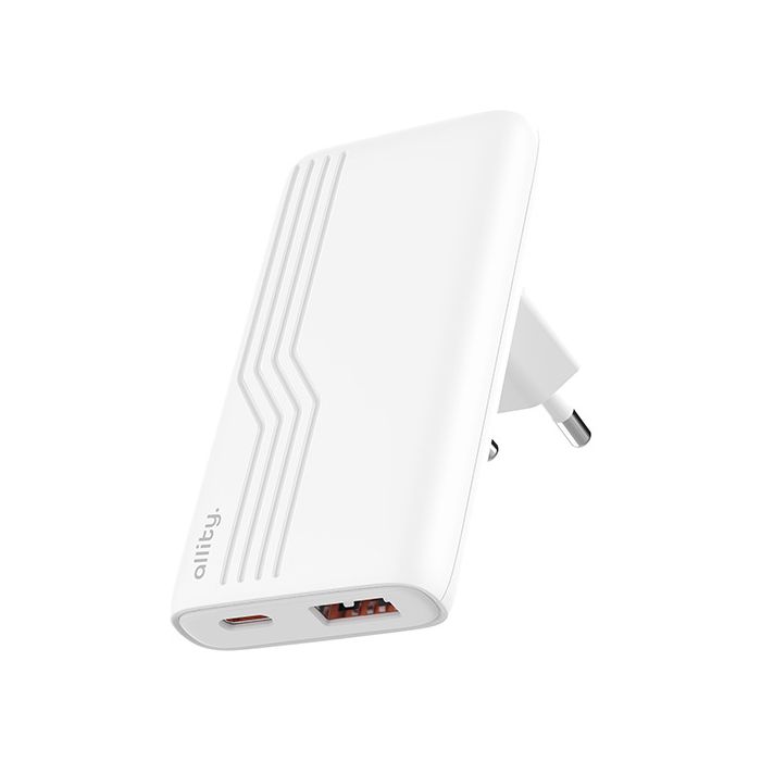 Allity ATC-02-65WACGaN PD QC (USB-C-USB-A ) 65W Punjač beli