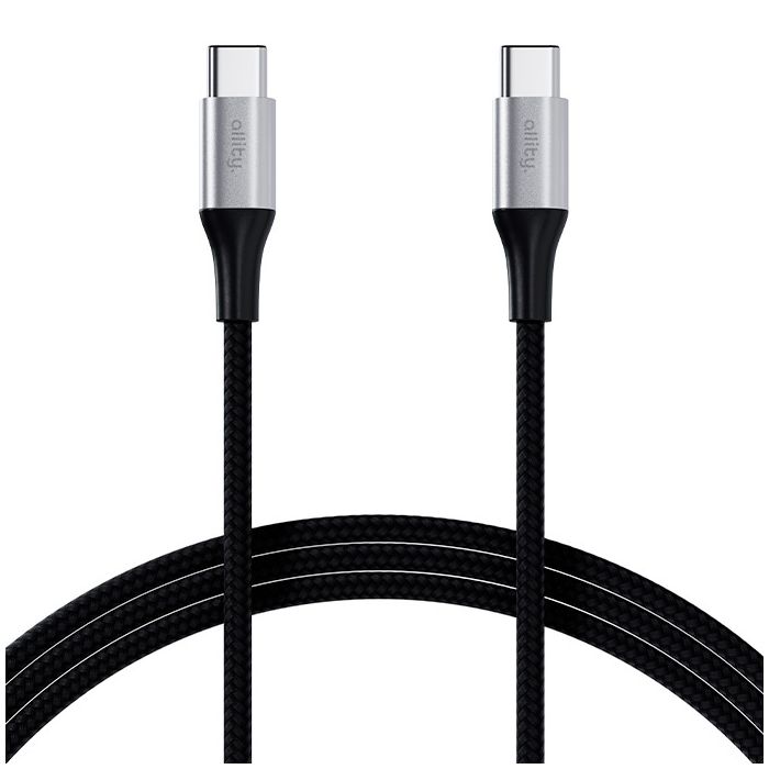 Allity AUC-01 USB-C na USB-C Kabal 1m 100W - Ojačano najlonsko pletenje i metalni konektori za prenos podataka i punjenje telefona