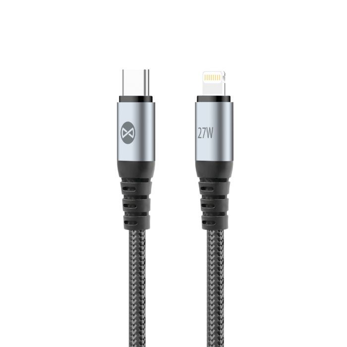 Forever Braix (USB-C-Lightning) 1m 27W Kabal crni