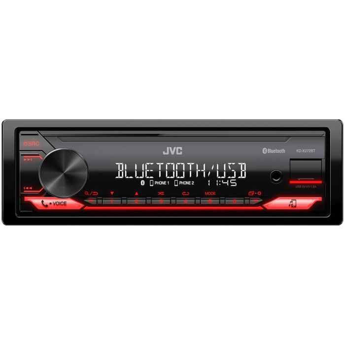 JVC KD-X272BT Auto radio snage 4 x 50W , Bluetooth tehnologijom povezivanja i AUX i USB ulazom preko koga možete puniti vaš mobilni telefon.