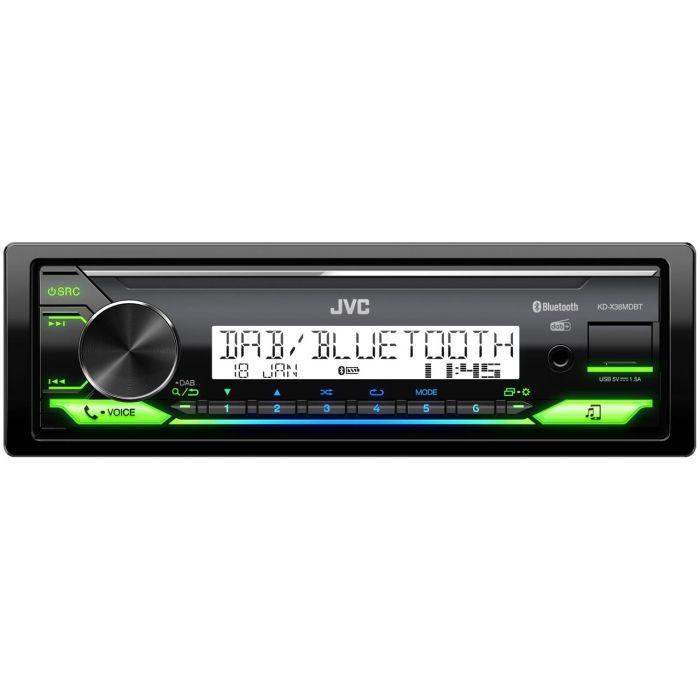 JVC KD-X38MDBT Auto radio sa DAB + tunerom za kristalno čisti digitalni radio i Bluetooth-om, maskimalne snage 4 x 50 W dizajniran za plovila. ,JVC KD-X38MDBT Auto radio sa DAB + tunerom za kristalno čisti digitalni radio i Bluetooth-om, maskimalne snage 