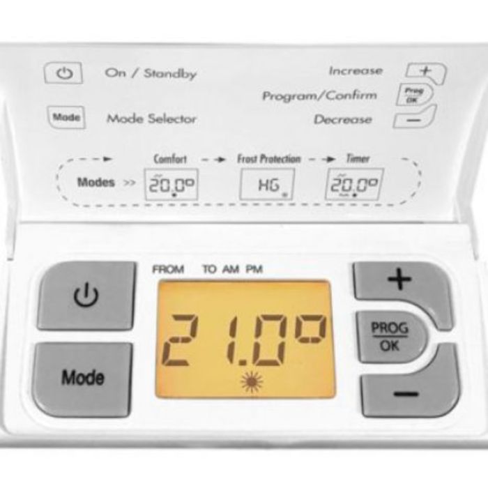 Noirot Spot digitalni panelni radijator 1000W kapaciteta grejanja do 13 m2, sa IP24 zaštitom od prskanja vodom, jednostavan i bezbedan za korišćenje. 