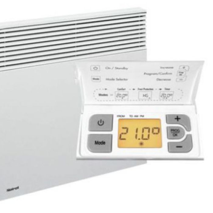 Noirot Spot digitalni panelni radijator 1000W kapaciteta grejanja do 13 m2, sa IP24 zaštitom od prskanja vodom, jednostavan i bezbedan za korišćenje. 