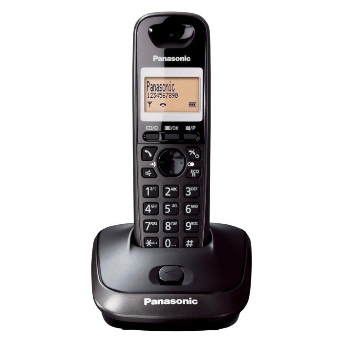 Panasonic KX-TG2511FXT Bežični telefon DECT/GAP sa 1 ulaznom linijom, prikazom na više jezika, Eco funkcijom i memorijom za do 50 primljenih poziva. 