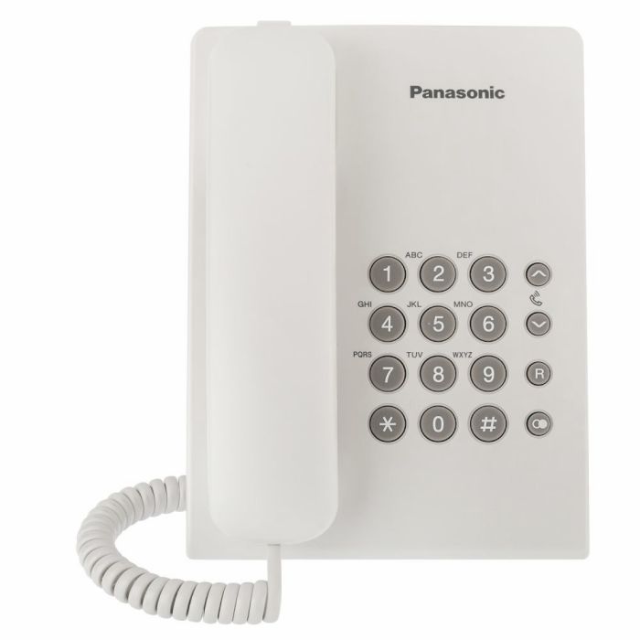 Panasonic KX-TS500FXW Žični telefon sa mogućnošću ponovnog biranje poslednjeg biranog broja, 3 jačine zvuka, montiranja na zid itd.