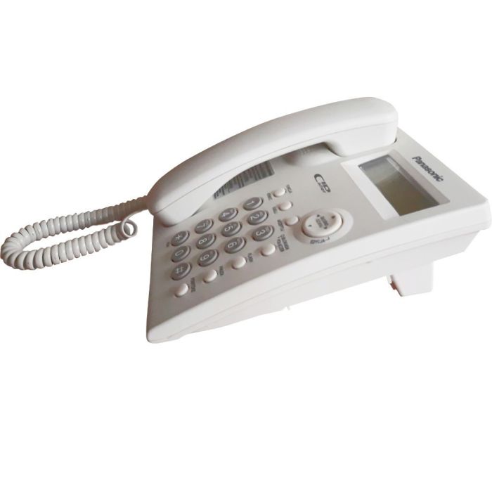 Panasonic KX-TSC11FXW Žični telefon sa LCD ekranom u tri reda i satom, identifikacijom poziva, Redial listom za 20 brojeva i imenikom od 50 brojeva.