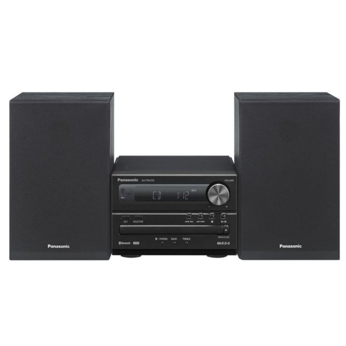 Panasonic SC-PM250EG-K Mikro linija sa LCD displejem, snage 20W sa FM radiom , Bluetooth®, USB i  CD, CD-R/-RW kompatibilnim  plejerom. 
