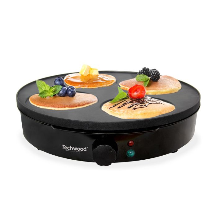 Techwood TCP-616 Aparat za palačinke 2 u 1 snage 1000W - Obradujte svoje ukućane ili prijatelje savršenom poslaticom za samo par minuta. 