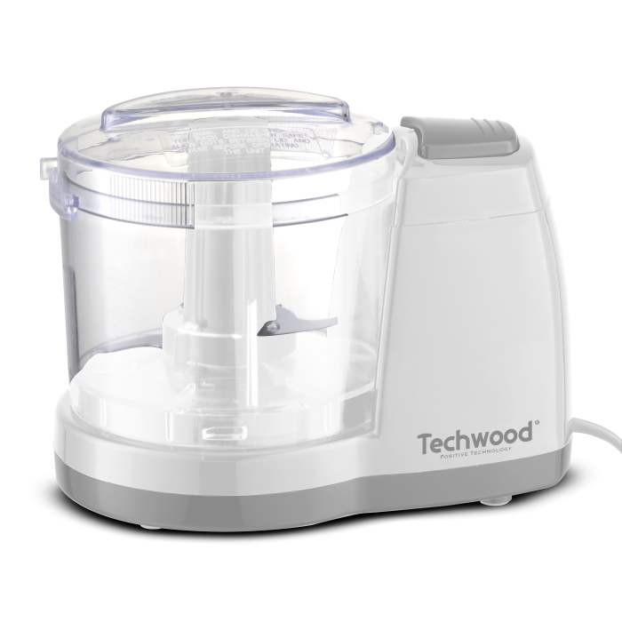Techwood THA-150 Seckalica kapaciteta 375ml, snage 150W sa sečivima od nerđajućeg čelika, nezamenljiv je uređaj svake kuhinje.