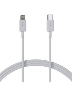 Allity AUC-03 USB-C - Lightning Kabal 1.0 m 27W - Ostvarite maksimalnu snagu punjenja za svoj iPhone. Izuzetno izdržljiv kabal u beloj boji