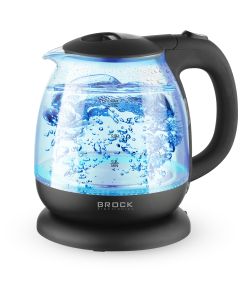 BROCK WK 2108 BK Ketler kapaciteta 1 Litra, snage 1100W, telo od borosilikatnog stakla, izdržljivo i otporno na mrlje...