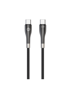 Forever Sleek (USB-C - USB-C) 2m 60W Kabal crni