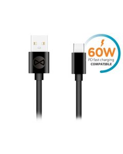 Forever (USB-C - USB-C) 1m 60W Kabal crni
