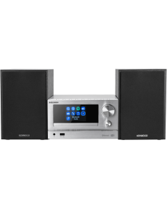 Kenwood M-718BT HiFi Mikro linija snage 2 x 25W, sa LCD displejem,  FM radiom, Bluetooth®, USB, AUX-in i  CD, CD-R/-RW kompatibilnim  plejerom. 