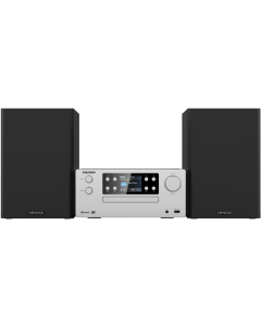 Kenwood M-718BT HiFi Mikro linija snage 2 x 25W, sa LCD displejem,  FM radiom, Bluetooth®, USB, AUX-in i  CD, CD-R/-RW kompatibilnim  plejerom. 