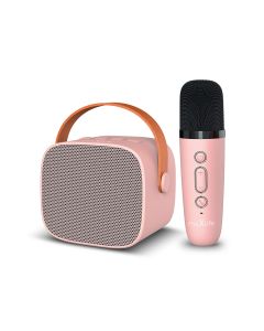 Maxlife MXKS-100 Bluetooth karaoke zvučnik roze snage 5W sa mikrofonom. Odlična zabava za mlađe ali i starije članove porodice.