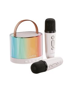 Maxlife MXKS-200 Bluetooth karaoke zvučnik beli snage 5W sa 3 mikrofona. Odlična zabava za mlađe ali i starije članove porodice.