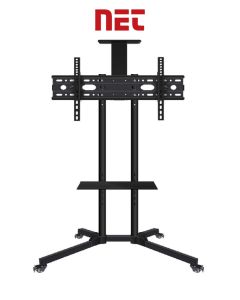 NET XD910B Podni pokretni TV nosač  za tv dijagonale 32" do 75", VESA: 600 × 400. Konstrukcija od plastificiranih cevi i limova obezbeđuje stabilnost.