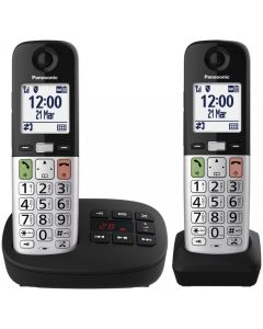 Panasonic KX-TGU432EXB Bežični telefon sa sekretaricom, dve slu&scaron;alice,  ekranom od 2,1 inča (5,3 cm),  i tasterom za blokiranje neželjenih poziva...