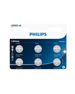 Philips CR2032 litijumska baterija 1/6 - Dugotrajno i pouzdano napajanje, sa ugrađenom za&scaron;titom od curenja i korozije. 6 komada u pakovanju. 