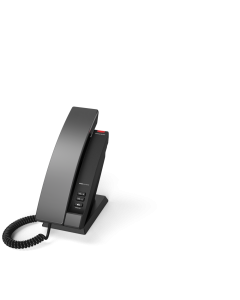 SNOM HD100 IP telefon sa 2 LED indikatora, integrisanim PoE, 1 SIP nalog, 2 mrežna kabla u pakovanju 3 tastera za audio funkcije i na bazi i na slušalici