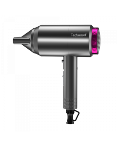 Techwood TSC-2288 Fen za kosu snage 2200W, ima 2 brzine i difuzor. Moderanog je  dizajna, sa uklonjivim ilterom i tasterom za hladan vazduh. 