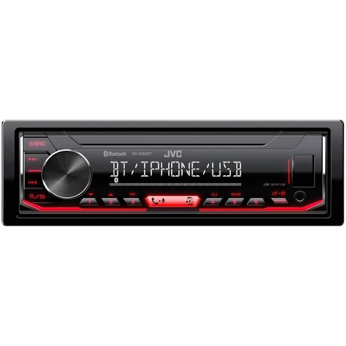 JVC KD-X362BT Auto radio snage 4 x 50W , Bluetooth tehnologijom povezivanja i AUX i USB ulazom preko koga možete puniti vaš mobilni telefon.