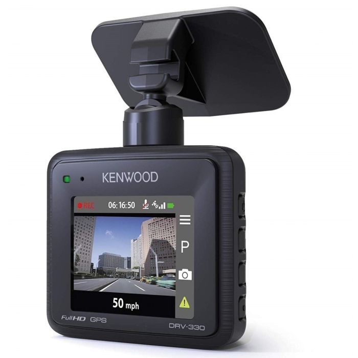 Kenwood DRV-330 Kamera za automobil, prednja kompaktna HD kamera, sa G sensor i integrisanim GPS-om, koja omoćava snimanje u Full HD rezoluciji. 