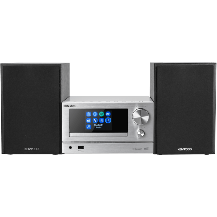 Kenwood M-7000S-S Hi-Fi sistem - Moćna tehnologija koja obećava muzičko uživanje.  Smart Hi-Fi sistem prima radio stanice putem WiFi-a, DAB+ i FM antene.