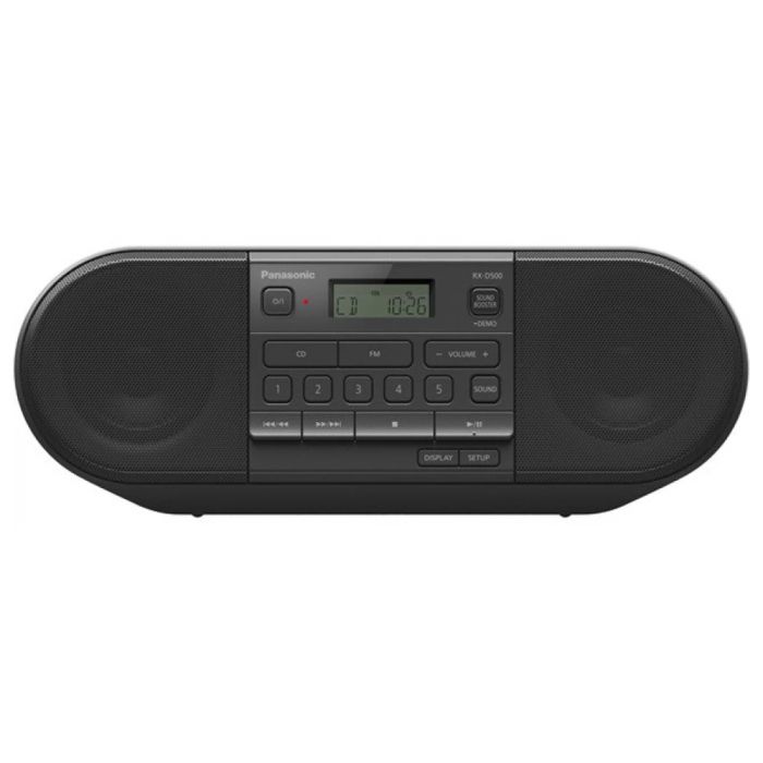 Panasonic RX-D500EG-K Radio sa cd plejerom, snage 20W sa 4 unapred podešena ekvilajzera,  Bass Reflex. Idealan za putovanje. 