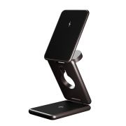 Allity Allity AWC-230-22WMS 22.5W Bežični punjač 3u1 - Brzo induktivno punjenje od 22.5W. Sklopivi stalak za telefon napravljen od izdržljivog aluminijuma