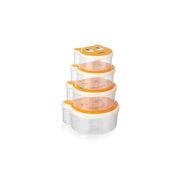 Heinner HR-QL-BS4S Set činija - 4 plastične činije sa poklopcem kapaciteta: 100 ml, 250 ml, 350 ml, 500 ml, izrađene od kvalitetene plastike