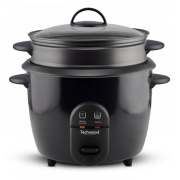 Techwood TCRV-1826 Aparat za kuvanje pirinča 2 u 1 snage 700W - Uklonjiva posuda sa nelepljivim premazom, stakleni poklopac i izolovane ručke. 