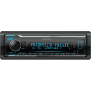 Kenwood KMM-124 auto radio sa ugrađenim Bluetooth-om i USB konektorom, kompatibilan sa iOS i Android uređajima, LCD displejom itd.