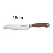 Heinner HR-EVI-M18 Santoku nož 18cm sa sečivom od nerđajućeg čelika i čvrstom ergonomskom i robusnom drškom od orahovine. Seckajte kao profesionalac.