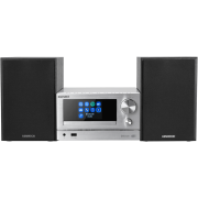 Kenwood M-718BT HiFi Mikro linija snage 2 x 25W, sa LCD displejem,  FM radiom, Bluetooth®, USB, AUX-in i  CD, CD-R/-RW kompatibilnim  plejerom. 