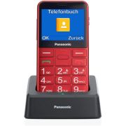 Panasonic KX-TU155EXRN Mobilni telefon sa SOS tasterom, 2,4-inčni ekranom za lako čitanje i prektičnim postoljem za punjenje uređaja. 